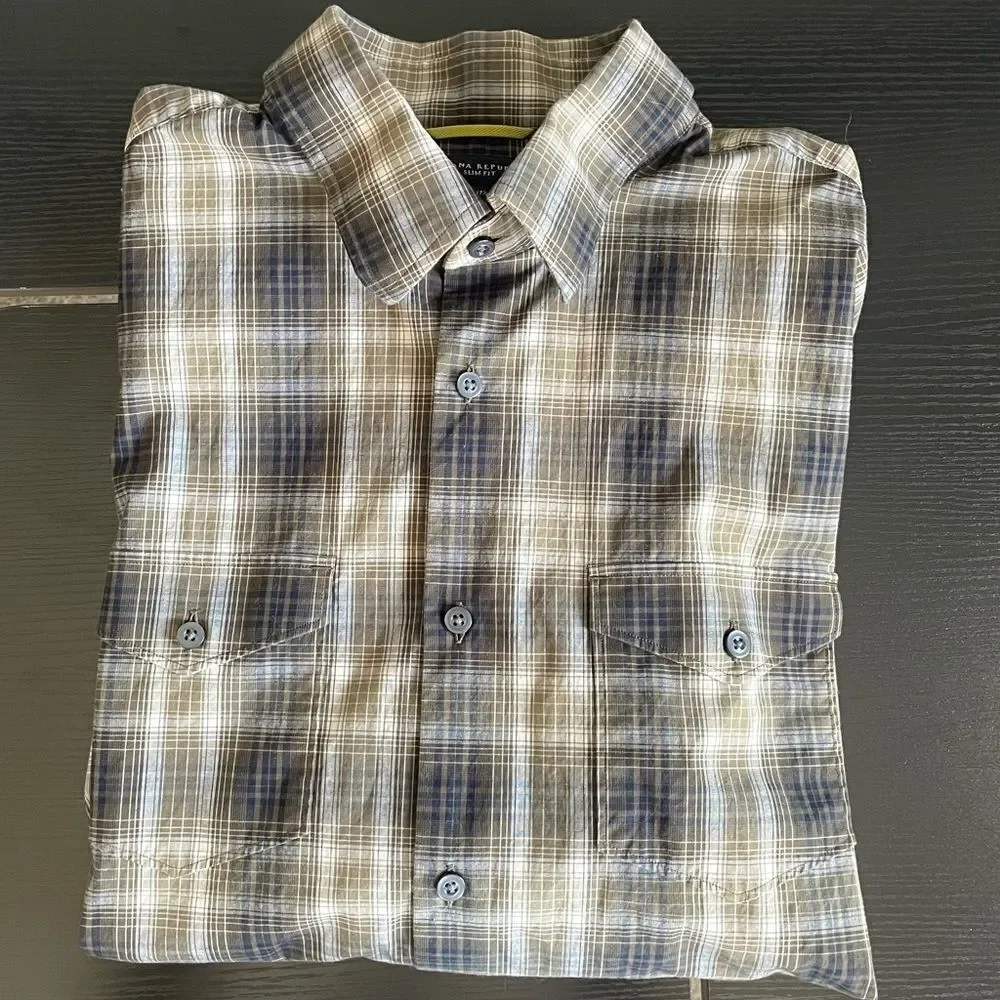 Banana Republic Slim Fit Button Down, XL 17-17 1/2